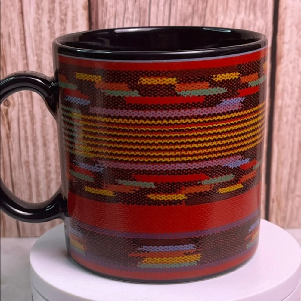 Vintage Pier 1 Made In Japan Colorful Patterned Mug